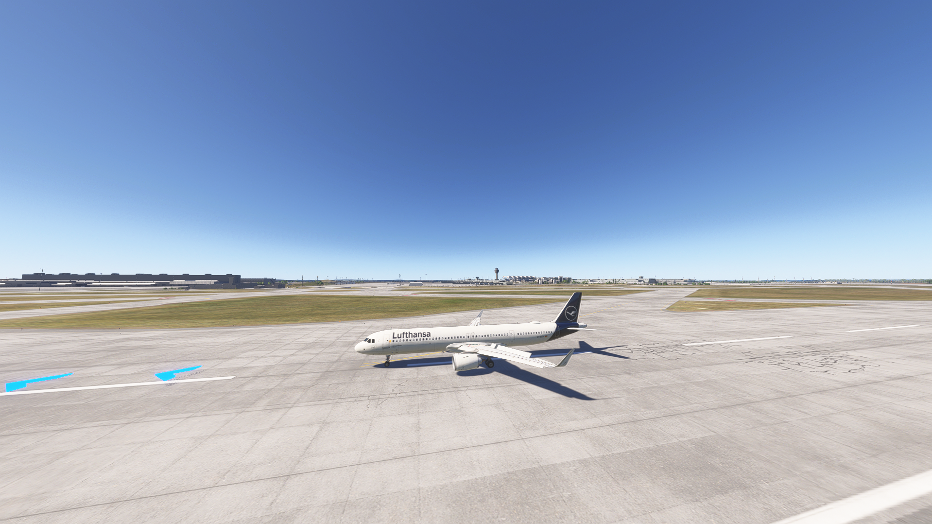 Rollout on EDDM runway 26L after landing